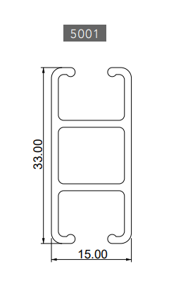 Rumdeler Gardinskinne Sort 5001